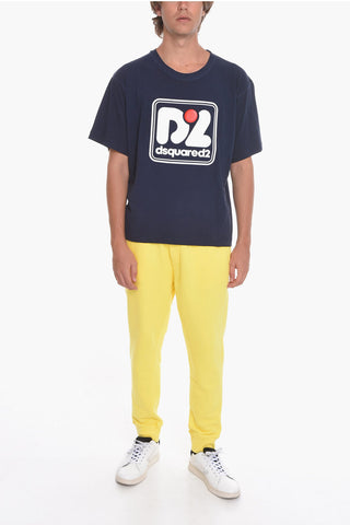 T-Shirt Girocollo con Maxi Logo in rilievo
