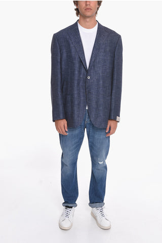 Silk Blend LEADER SOFT Blazer with Patch Pockets