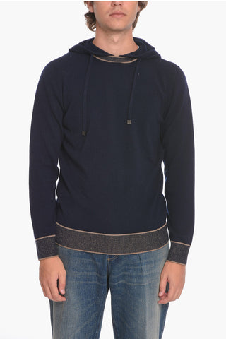 Hooded Wool Blend Sweater