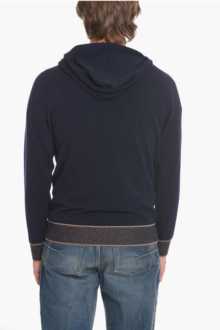 Hooded Wool Blend Sweater
