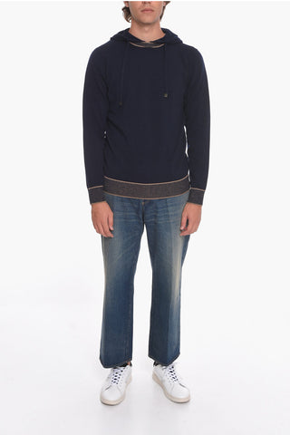 Hooded Wool Blend Sweater