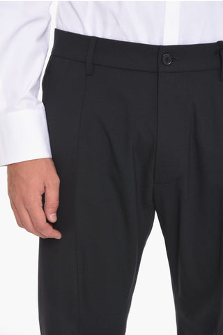 Pantaloni Pully in Misto Lana con Loose Fit