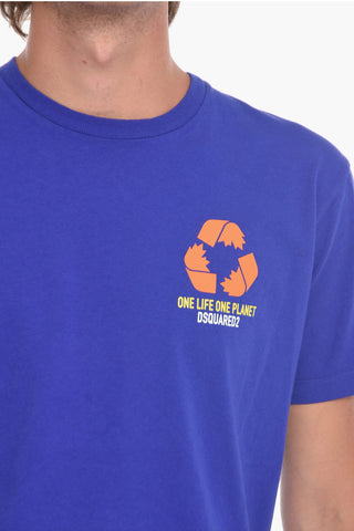 ONE LIFE ONE PLANET Printed Crewneck T-shirt