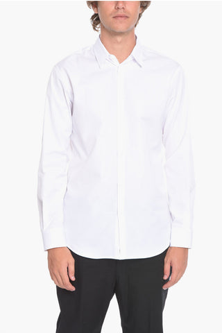 Popeline Shirt with Back Logo Print