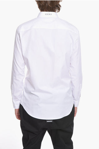 Popeline Shirt with Back Logo Print