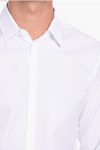 Popeline Shirt with Back Logo Print