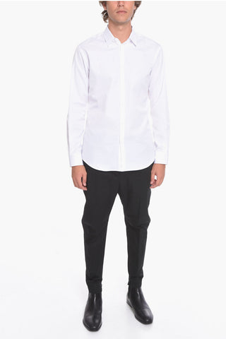 Popeline Shirt with Back Logo Print