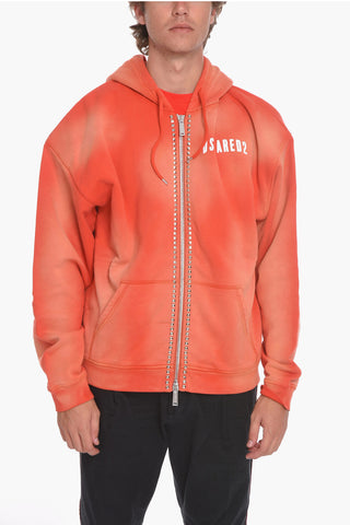 Vintage Hoodie Sweatshirt with Studs Application