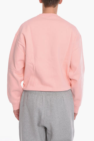 Fleeced Cotton Crew-neck Sweatshirt with Embroidered Logo