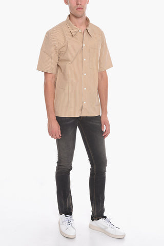 Striped Short Sleeve SPACEY Shirt with Breast Pocket