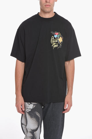 Oversized Crew-neck T-Shirt with Front Print