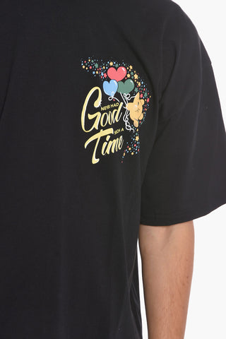 Oversized Crew-neck T-Shirt with Front Print