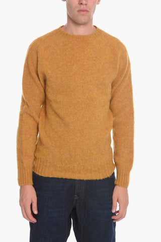 Solid Color Wool Crew-Neck Sweater
