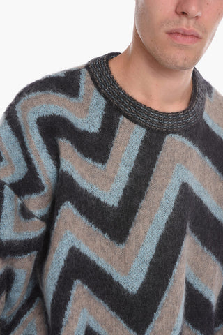 YEAR OF THE RABBIT Geometric Motif Cashmere Blend Pullover