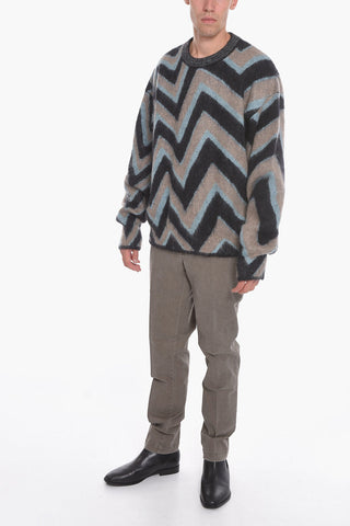 YEAR OF THE RABBIT Geometric Motif Cashmere Blend Pullover