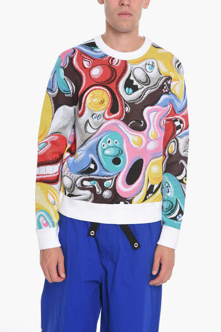 KENNY SHARF X DIOR Pullover Girocollo in Misto Cotone