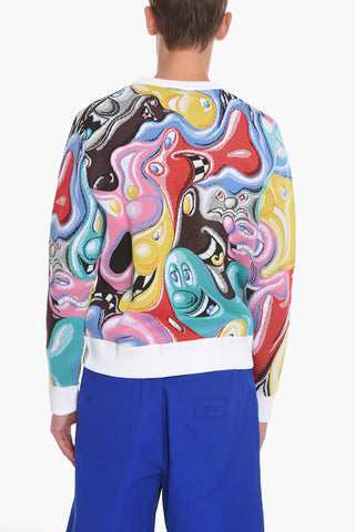 KENNY SHARF X DIOR Pullover Girocollo in Misto Cotone