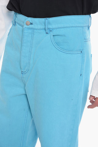 Twill 5 Pockets Pants with Visible Stiching