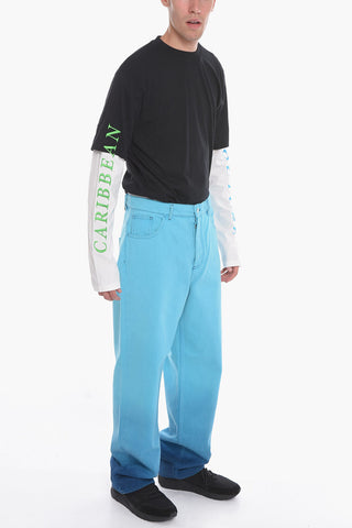 Twill 5 Pockets Pants with Visible Stiching