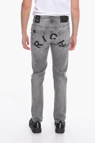 Stretch Denim Regular Fit SID Jeans with Printed Logo 17cm