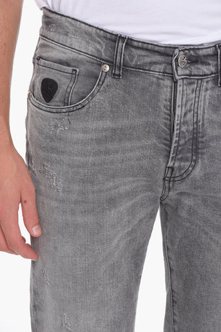 Stretch Denim Regular Fit SID Jeans with Printed Logo 17cm