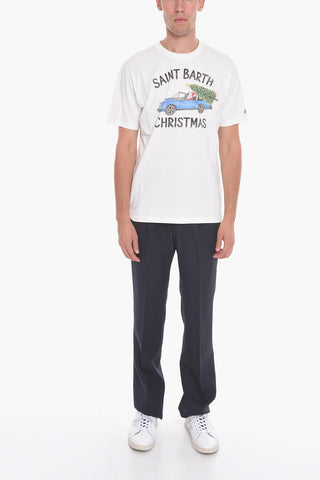 T-Shirt Girocollo Stampata sul Fronte