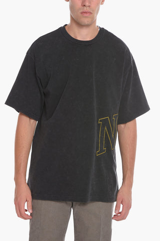 T-shirt Girocollo Effetto Acid Wash