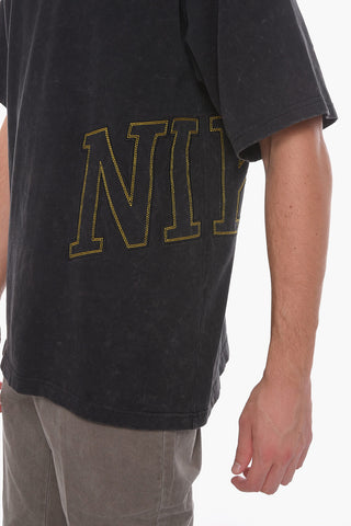T-shirt Girocollo Effetto Acid Wash