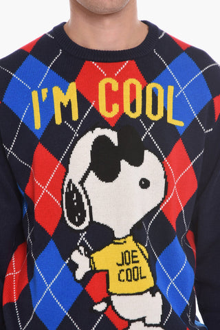 PEANUTS Maglia Girocollo in Motivo Argyle