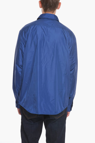 Overshirt in Nylon con Bottoni Automatici e Taschino