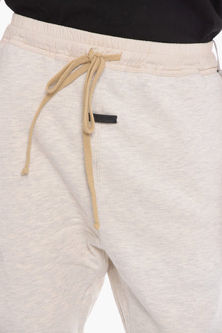 Fleeced Cotton Joggers with Drawstring Waist