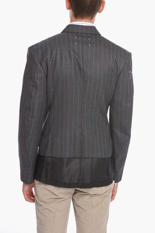 UNISEX MM4 Blazer Doppiopetto in Lana con Fondo Asimmetrico