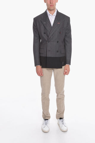 UNISEX MM4 Blazer Doppiopetto in Lana con Fondo Asimmetrico