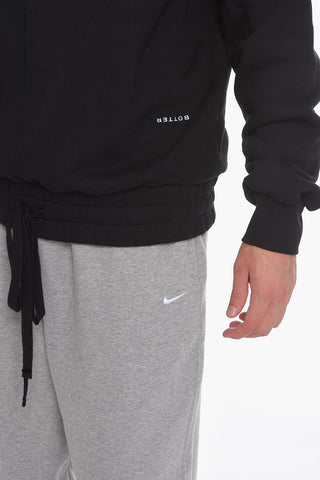 Brushed Cotton Crew-neck Sweatshirt with Elastic Hem