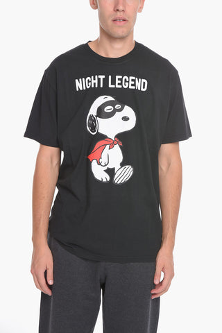 PEANUTS T-Shirt Girocollo NIGHT LEGEND in Cotone 