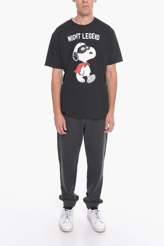 PEANUTS T-Shirt Girocollo NIGHT LEGEND in Cotone 