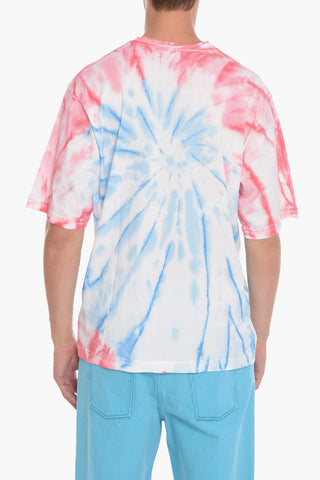 Monogram Printed Tie Dye Cotton T-Shirt
