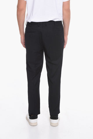 Pantaloni a 1 Pince Tapered Fit in Lana Vergine
