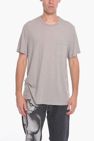 STANDARD LIMITED EDITION Solid Color Crew-Neck T-shirt With Breast Pocket