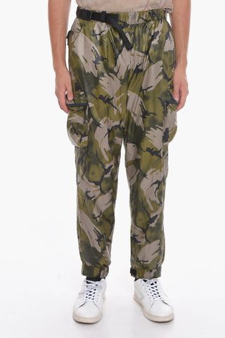 Camouflage Cargo Pants with Side Industrial Belt