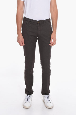 Hopsack Cotton Blend SLIM FIT Chinos Pants