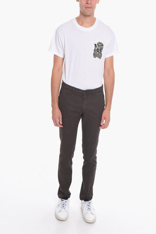 Hopsack Cotton Blend SLIM FIT Chinos Pants