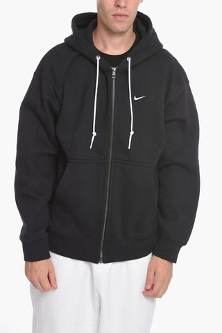 Felpa Hoodie a 2 Tasche con Chiusura Zip