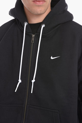 Felpa Hoodie a 2 Tasche con Chiusura Zip