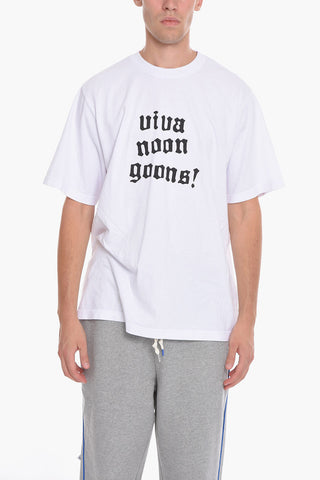 Cotton Crew-Neck T-shirt with Contrast Print
