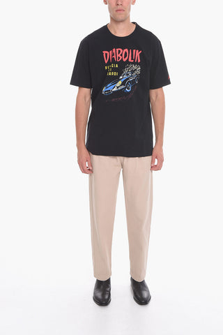 DIABOLIK Front Printed Crew-neck T-Shirt