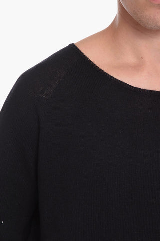 EYE MAN MERZ B. SCHWANEN Solid Color Crew-neck Sweater