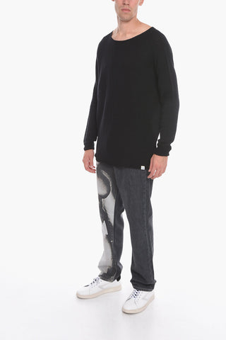 EYE MAN MERZ B. SCHWANEN Solid Color Crew-neck Sweater