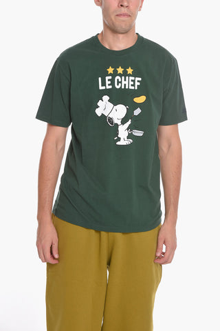 PEANUTS Front Printed LE CHEF Crew-neck T-Shirt