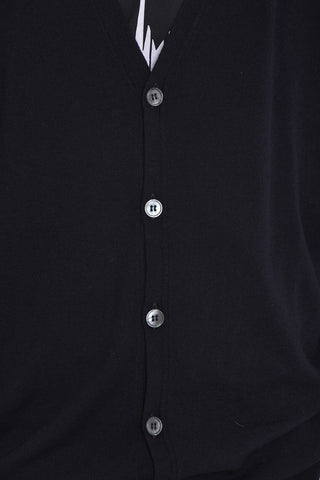 Cardigan in Lana Vergine con Scollo a V